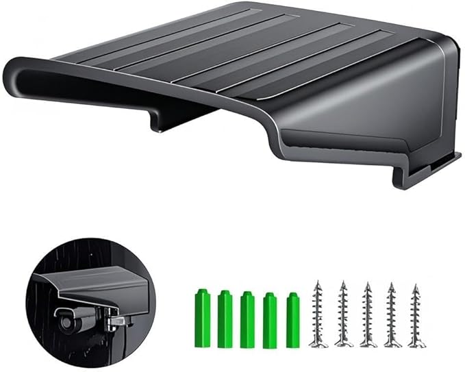 Square Black CCTV Security Sun Rain Shade Camera Cover Shield Protective Roof for CCTV Outdoor Hikvision/Nest/Ring/Arlo/Dome/Bullet Surveillance Camera