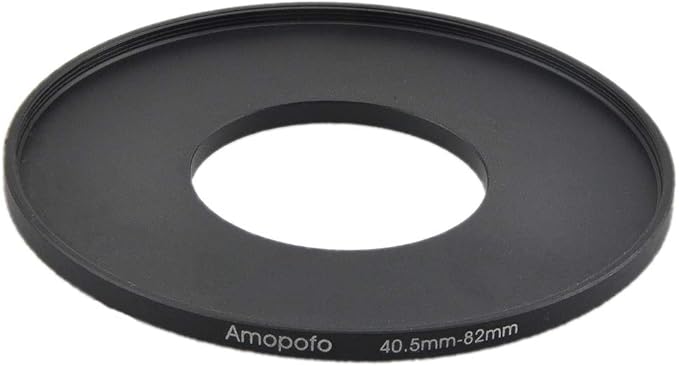 Metal Step Up Ring Adapter 40.5mm to 82mm Step-Up Lens Adapter Ring for Filters, Made of CNC Machined Space Aluminum with Matte Black Electroplated Finish