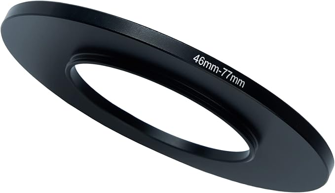 46mm to 77mm Step-Up Ring Filter Adapter for All Brands UV ND CPL Metal Ring Step-Up Rings Adapter Filter (46mm-77mm)