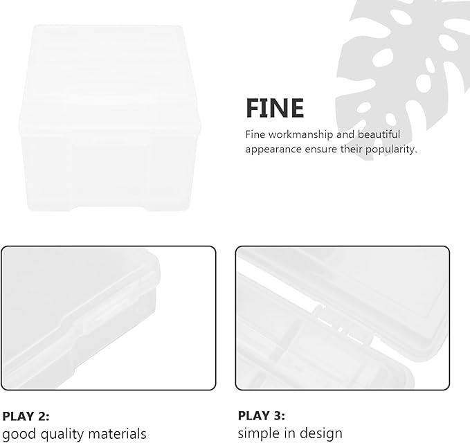 OSALADI Photo Storage Box and Photograph Organizing Case for Home and Office Use, 5X7 Inch Archival Photo Keeper with Lid, Classified Postcard Storage Container