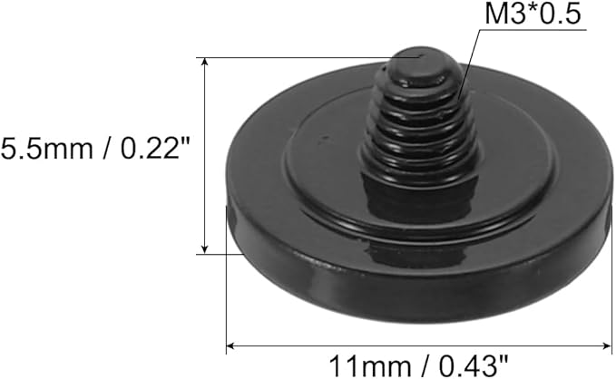 PATIKIL Camera Shutter Button, 3 Pack Soft Shutter Release Button Pure Copper Camera Button Concave Suitable for Nikon for Fujifilm for Leica DSLR/SLR Camera, Black