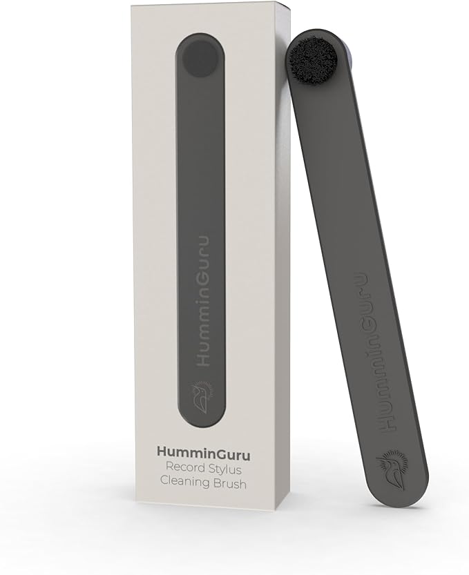 HumminGuru Record Stylus Cleaning Brush – Anti-Static Turntable Stylus Cleaner for Record Needles with Comfortable Handle and Soft Bristles