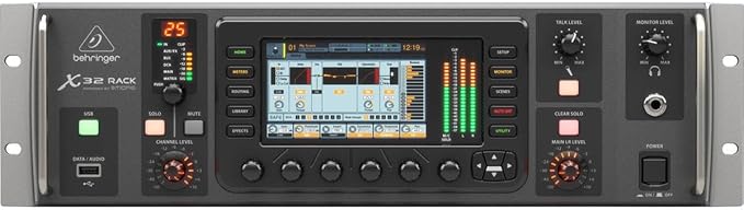 Behringer X32 RACK 40-Input, 25-Bus Digital Rack Mixer with 16 Programmable Midas Preamps, USB Audio Interface and iPad/iPhone* Remote Control