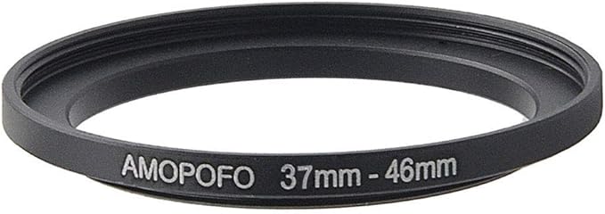 37 to 46mm Metal Step Up Ring Adapter for Canon,for Nikon,for Sony,for Fuji, Camera Lenses & UV,ND,CPL Camera Filters, Made from CNC Machined Space Aluminum with Matte Black Electroplated Finish