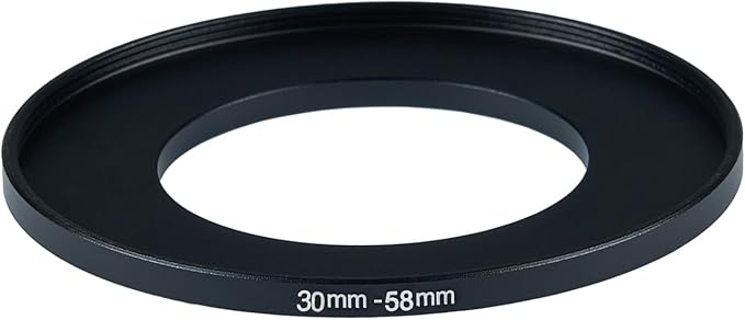 30mm to 58mm Step up Ring Filter Adapter Metal Ring Step up Rings Adapter Filter Compatible with All 58mm UV,CPL,ND,Lens Hood,Threaded Lens ect (30mm to 58mm)