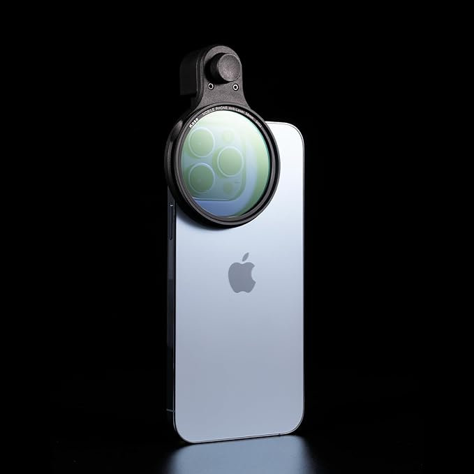 Kase 58mm Magnetic Phone Filters CPL, 0.5s Quick-Snap Clip-On for iPhone 17 16 15 Pro Max Android, for TikTok Reels Shorts