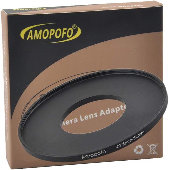 Metal Step Up Ring Adapter 40.5mm to 82mm Step-Up Lens Adapter Ring for Filters, Made of CNC Machined Space Aluminum with Matte Black Electroplated Finish