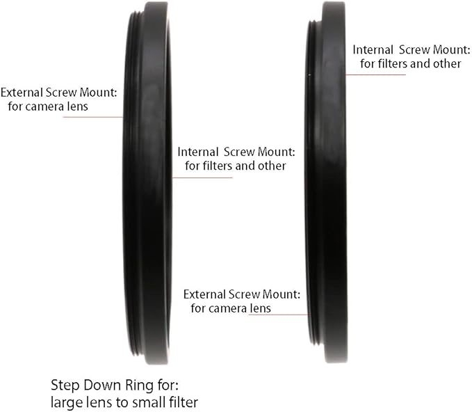 105-82mm Metal Step-Down Adapter Ring, 105mm Lens to 82mm Filter Size Accessories Lens Filter Adapter Ring, 2 Pieces LingoFoto