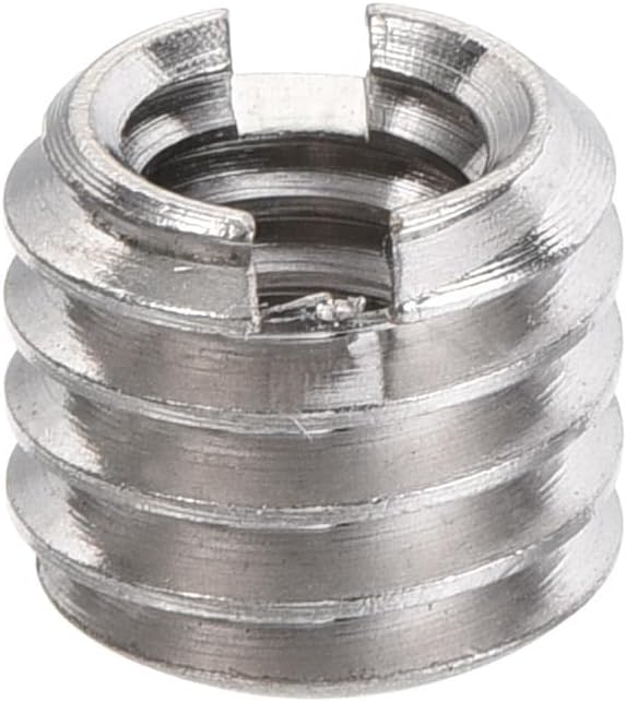 uxcell 1/4" Female to 3/8" Male Convert Screw Adapter 0.31" Height for Camera Tripod Alloy Steel Through Hole 10Pcs