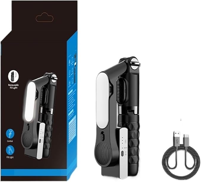 1-axis Handheld Gimbal Stabilizer W/Selfie Stick/Tripod, Wireless Remote, 400mAh Li-ion Battery, USB Charging, iOS