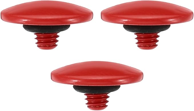 PATIKIL Camera Shutter Button, 3 Pack Soft Shutter Release Button Pure Copper Camera Button Convex Suitable for Nikon for Fujifilm for Leica DSLR/SLR Camera, Red