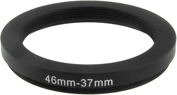 uxcell Metal Step-Down Ring, 46 mm - 37 mm Camera Lens Filter Adapter Ring for Camera Lenses, 1pc 46 mm to 37 mm Camera Accessory, Black