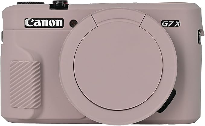 G7X Mark II Case, Protective Case for Canon Powershot G7X Mark II Digital Camera, Removable Lens Cover Silicone Sleeve Soft Camera Cover Rubber Protective Body Skin- Grey