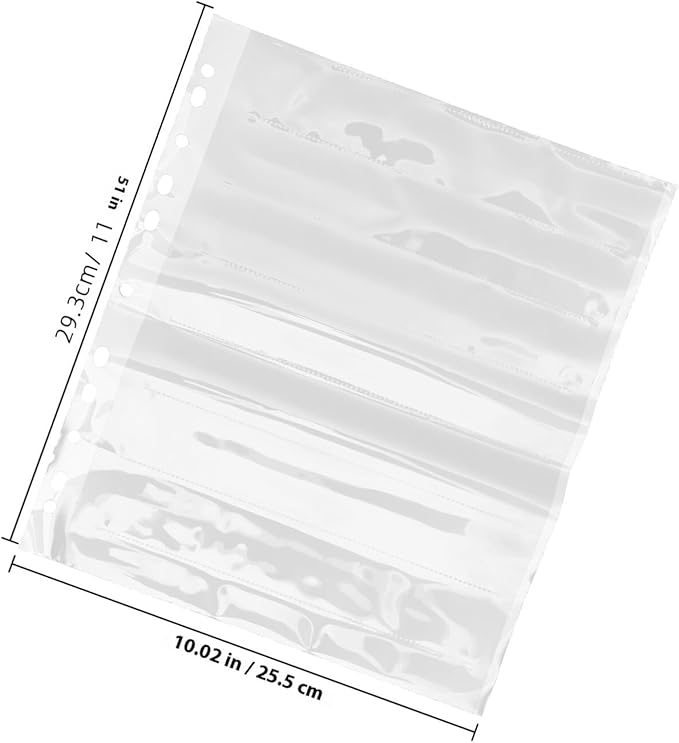 Lurrose 10pcs Film Negative Sleeves with 135-hole Punch, Waterproof Photo Film Storage Pages for Archival Binders, Rigid Print Protectors Suitable for Photography Enthusiasts