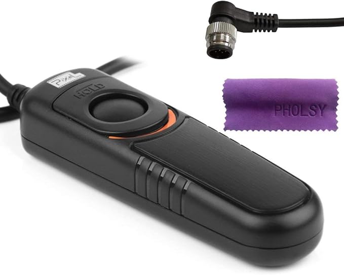 Pixel Remote Commander Shutter Release Cable DC0 Compatible with Nikon Z8 Z9 D3 D4 D5 D6 D800 D850 D810 D700 D500 D300 D200 F6 F100 F5 F90X F90 N90s D1X D2H D3X Compatible with Nikon MC-30A