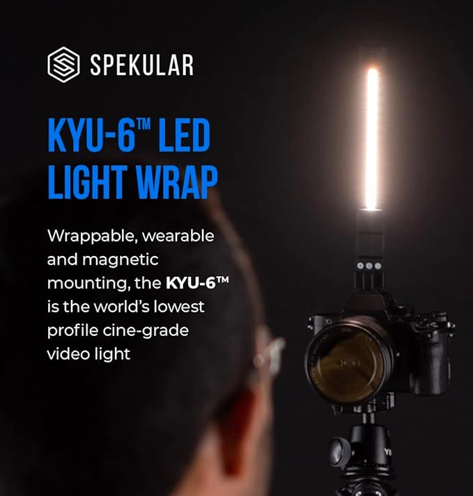 Spekular Cold-Shoe and Light Stand Adapter for KYU-6 LED Light Wrap | for Photography, Videography, Vlogging and Content Creation