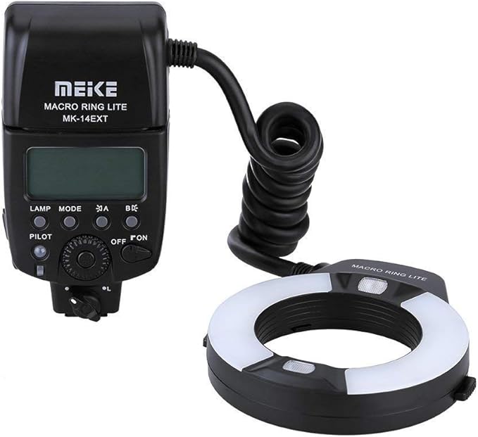 Meike iTTL TTL LED Macro Ring Flash Light for Nikon DSLR Camera, Camera Flash with Hot Shoe Mount d3400 d5600 d5500 d5200 d5100 d7100 d750 d850 d500 d810 d7500