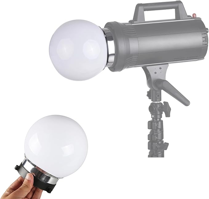 Soft Light Ball for Photography, 15cm Translucent Diffuser Soft Light Ball for Bowens Mount, 360° Lighting Angle, General Flash Lampshade Diffusion Dome for Advertising Art Portrait