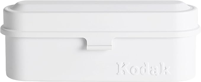 KODAK Film Case - for 5 Rolls of 35mm Films - Compact, Retro Steel Case to Sort and Safeguard Film Rolls (White) (Film is not Included)