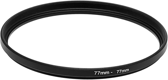 77-52/55/58/62/67/72/74/77/82/86/95/105mm Step Up & Step Down Rings Adapter for Camera Lens and Filters 77-77 Filter Adapter Ring 77mm Lens to 77mm Filters (77-77mm)