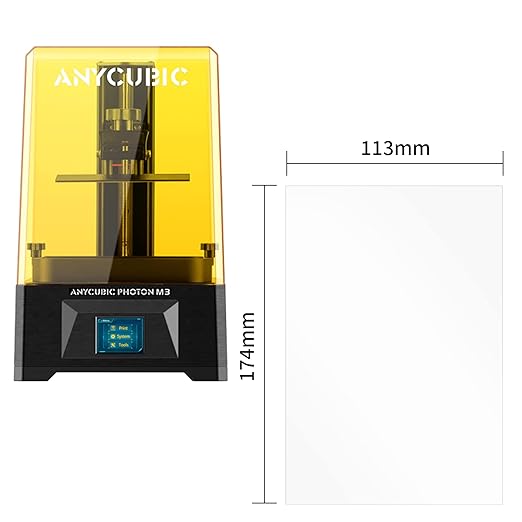 chitu systems 3Pcs Protect Films for Photon M3 7.6 Inches 174.x113mm Resin 3D Printers LCD Screen Protector (Photon M3)