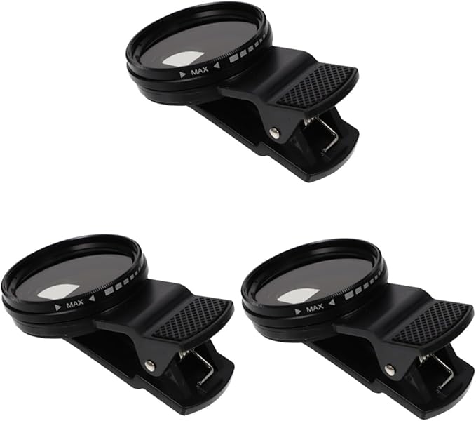 HOMSFOU 3sets Neutral Density Lens Filter for Smartphones Clip Photo Beautify Accessory for Versatile Photography Scenarios Lightweight and Easy to Install