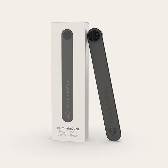 HumminGuru Record Stylus Cleaning Brush – Anti-Static Turntable Stylus Cleaner for Record Needles with Comfortable Handle and Soft Bristles