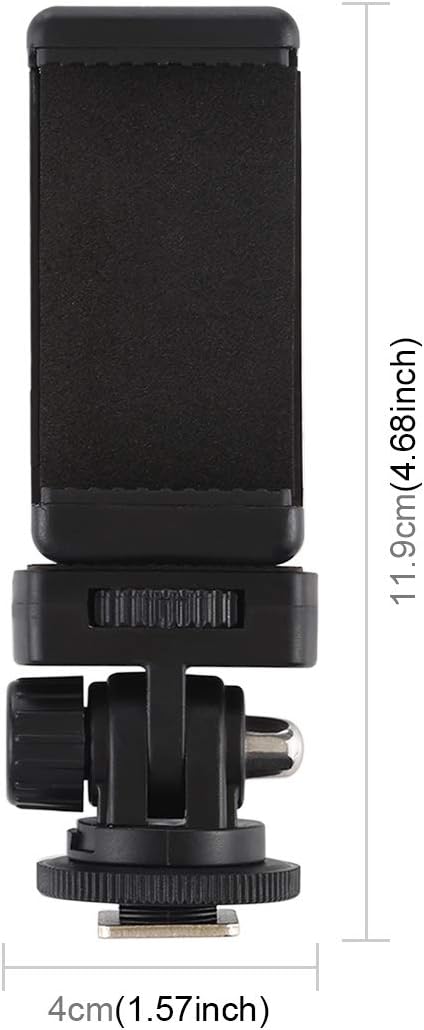 PULUZ Camera Hot Shoe Phone Holder, Action Camera Adapter Kit for DJI GoPro Insta360, Phone Tripod Mount Cold Shoe for iPhone, Samsung, Attaching on DSLR or Ring Light