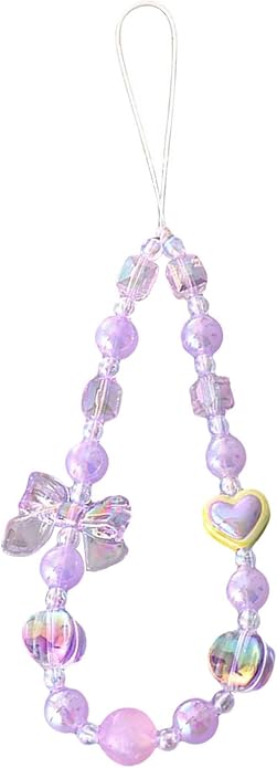 Beaded Phone Charm Lanyard Strap Girly Style Fixed Beads Pearl Lanyards