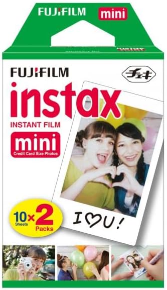 Fujifilm INSTAX Mini Instant Film (White) for Fujifilm Mini 8,9,11,12 Cameras w/Quality Photo Microfiber Cloth (20 Prints)