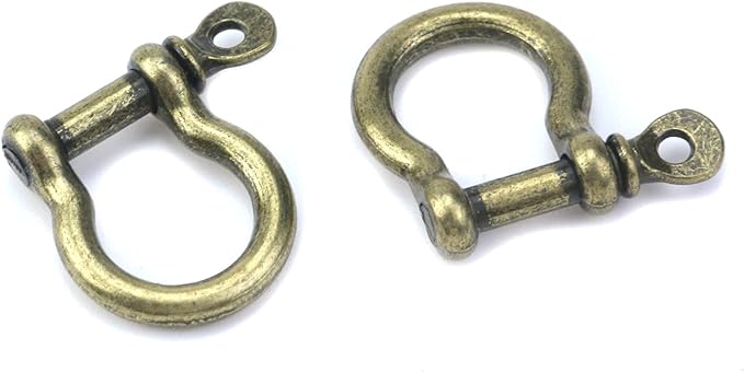 Semetall Screw Pin Anchor Shackle,10 PCS D Ring Shackle for Rigging, Lifting, Tow Strap, and Steel Wire Rope(15mm or 3/8")