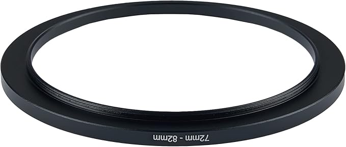 72mm to 82mm Step-Up Ring 72mm to 82mm Metal Step-Up Ring for All Brands 82mm UV ND CPL Filter