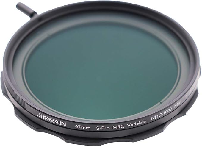 JONGSUN 67mm Variable ND Filter, S-Pro MRC 16 Layers Nano Coatings, More Than 10 Stop ND2-ND1000 Stepless Adjustment Graduated, Lens Cloth Kit,Camera Neutral Density Filter