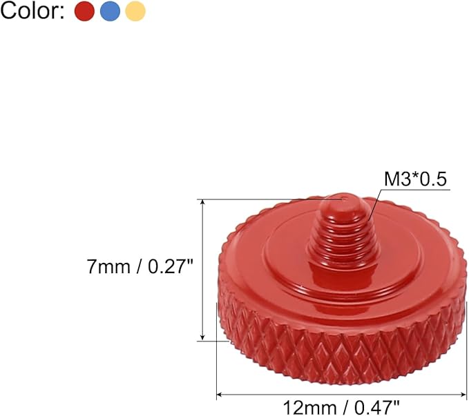 PATIKIL Camera Shutter Button, 3 Pack Soft Shutter Release Button Pure Copper Camera Button Carved Suitable for Nikon for Fujifilm for Leica DSLR/SLR Camera, Red Golden Blue