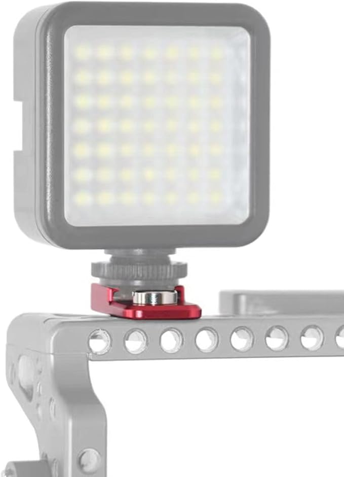 [2 Packs]-Cold Shoe Mount Adapter with 1/4"-20 Thread for Camera Cage, Monitor,Video Light,Microphones,Flash LED