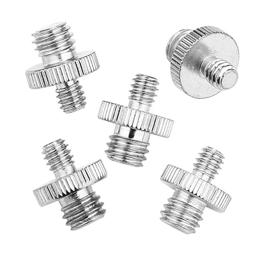 6 Pack Tripod Screw Adapter 1/4 inch Male To 3/8 inch Male Threaded Mount Screws Converter for Camera Monopod Light Stand Telescope Bracket Phone Holder Video Lights Photography Selfie Lighting