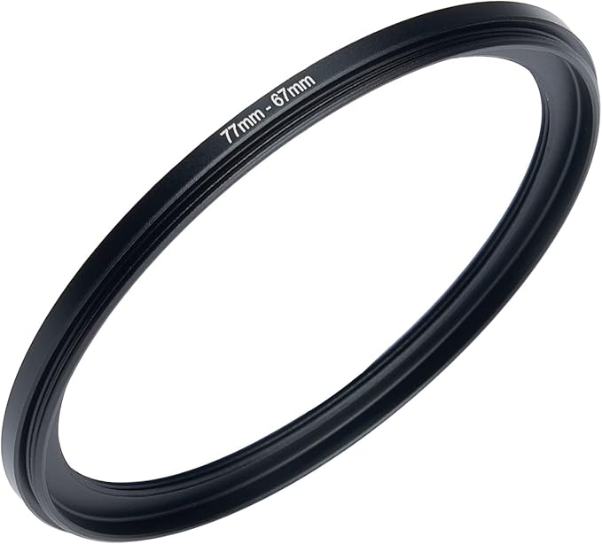 77mm to 67mm Step-Down Rings Filter Adapter for All Brands UV ND CPL Metal Step-Down Rings Adapter Filter