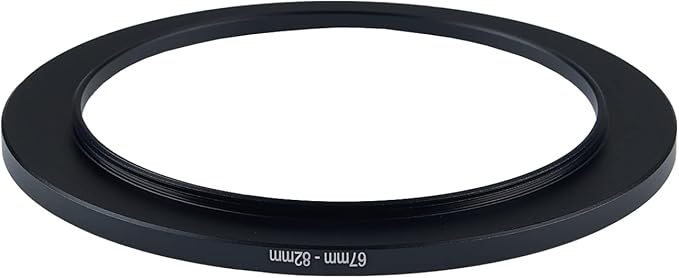 67mm to 82mm Metal Step-Up Ring Adapter - All Brands - UV, ND, CPL Filter Compatible