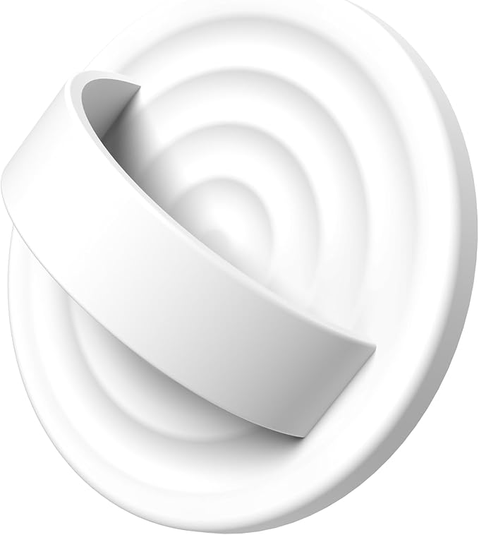Magnetic Phone Grip Ring Holder, Liquid Silicone Magnet Cell Phone Grip Finger Loop, Compatible with Magsafe, Back of Phone for iPhone 17/16/15/14/13/12 Series, White