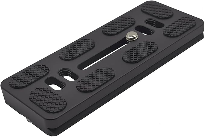 PU-100 100mm Quick Release Plate, Universal Camera QR Plate with D-Ring Screw for DSLR Camera Tripod Ballhead, Quick Shoe Plates Compatible with Arca Swiss Standard Clamp