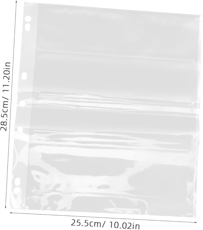 VILLCASE 10pcs Heavy Duty Film Protection Bag Negative Sleeves for Supplies Archival Photo Storage Dry Erase Pockets