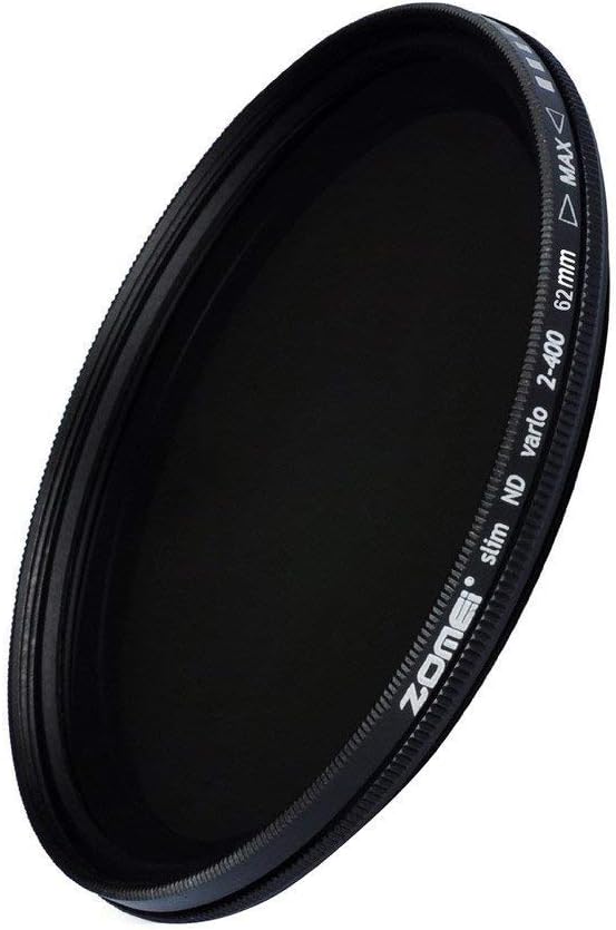 62mm Optical Glass Ultra Slim Fader ND Neutral Density Variable ND2-ND400 Lens Filter