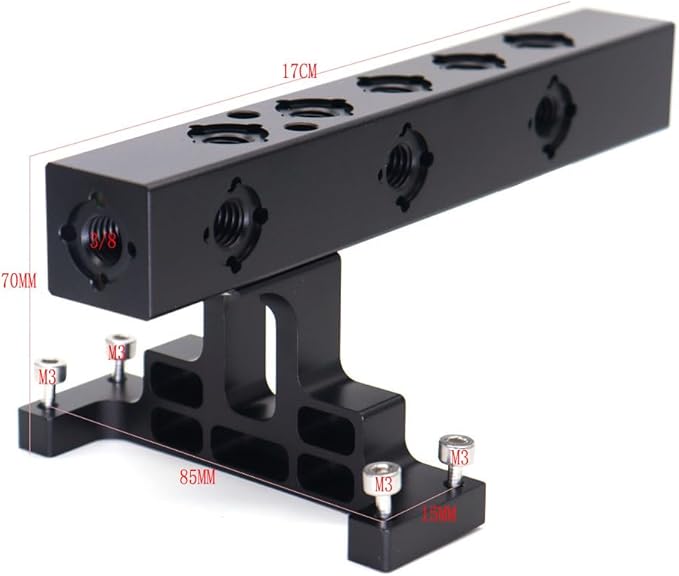 SZYingXian Lightweight Top Handle, Camera Top Handle Grip, Universal Handle with 5X 3/8'' Screw Adapters for DSLR Camera Rigs - Black
