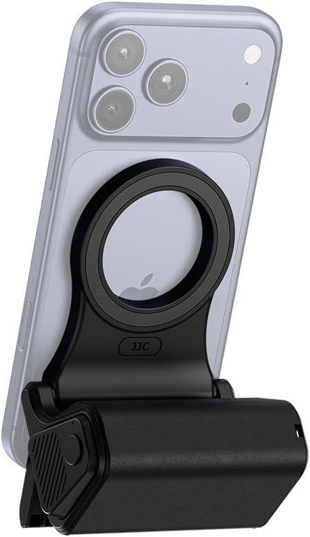 JJC Magnetic 67mm Filter Mount with Phone Camera Grip Kit, Compatible with iPhone 17 16 15 14 Pro Max, with Remote Control & 1/4" Tripod Screw for Vlogging Video Recording Mobile Filmmaking