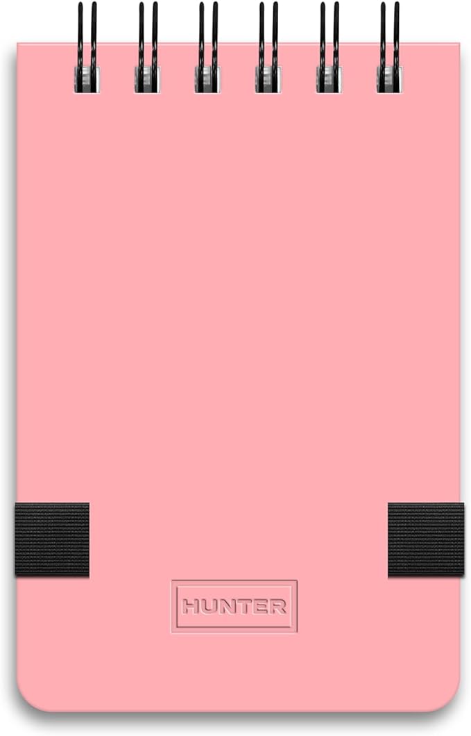 Hunter - All Weather Field Book, 5.75” X 3.6” 128 Pg Outdoor Notebook With Elastic Band to Protect Notes, Pocket Journal With Dot Grid Stone Paper for Surveying, Water & Tear Resistant, Purring Pink