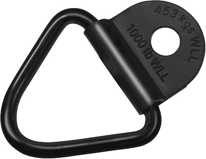 Cargo Tie-Down Anchors,8-Pack Black Steel V-Ring Bolton Trailer Cargo Tie Down,for Trailers,Trucks and Warehouses Replacement for D-Ring Plastic Flush Mount Pan Fitting Tie Down