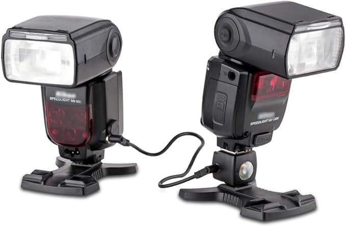 JJC Optical Flash Slave Trigger, Hot Shoe Sync Adapter with PC Socket,Optical Sensor & 1/4"-20 Threaded Socket Cold Shoe for All Flashes Speedlight with Standard ISO 518 Hot Shoe-1 Pack