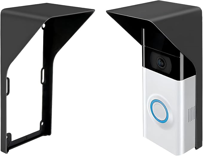 Doorbell Rain Cover Bracket kit Compatible with Video Doorbells 2/3/3Plus/4, Video Doorbell Mounting Plate Bracket Wedge Kit Rainproof and Anti Glare