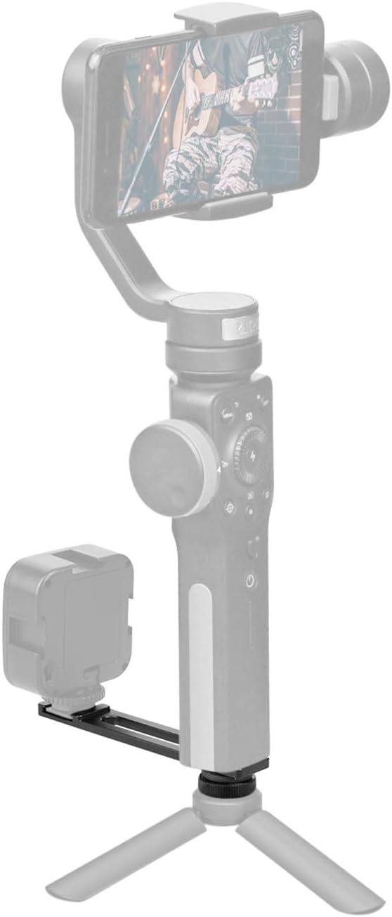 ChromLives Cold Shoe Bracket Extension Bar, Hot Shoe Extension, Microphone Mount with 1/4'' Tripod Screw Compatible with Mirrorless Camera Vlogging Sony A6400 6300 6500 6000 Zhiyun 4 DJI Osmo Pocket
