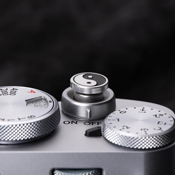 DBZZ Camera Soft Release Button, Shutter Button for Fujifilm X-T5 X-T4 X-T3 X-T30 X-T30 II X-T20 X-PRO3 X100VI X100V X-E4 X-E3 for Nikon zf (Eight Diagrams Button)
